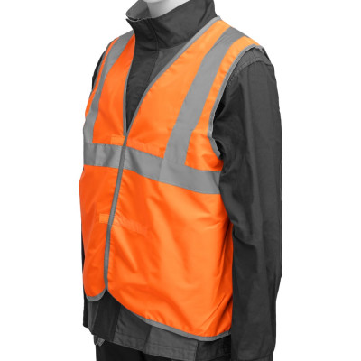СИБРТЕХ Жилет сигнальный, оранжевый, размер XXL 89514
