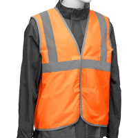 СИБРТЕХ Жилет сигнальный, оранжевый, размер XXL 89514