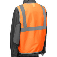 СИБРТЕХ Жилет сигнальный, оранжевый, размер XXL 89514