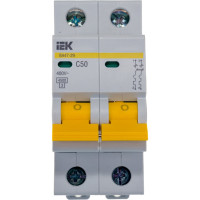 Автоматический модульный выключатель IEK ВА 47-29 2п C 50А 4.5кА ИЭК MVA20-2-050-C 9694548