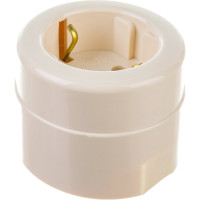 Розетка круглая накладная с заземлением Makel 16011