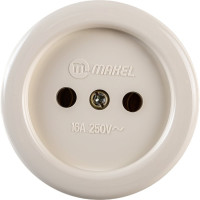 Розетка круглая накладная без заземления Makel 16012