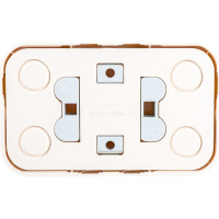 Двойная розетка без заземления, кремовая Makel 45217