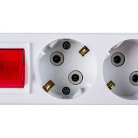 Колодка удлинителя 6-м с заземлением, с выключателем MAKEL MGP231