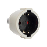 Удлинитель-шнур с 1-й розеткой с заземлением, с защитой от детей 5м Electraline 01637