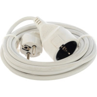 Удлинитель-шнур с 1-й розеткой с заземлением, с защитой от детей 5м Electraline 01637
