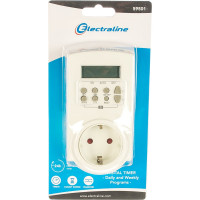 Недельный таймер, 20 программ с источником резервного питания 100 часов Electraline 59501
