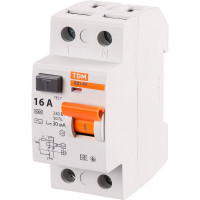 Устройство защитного отключения TDM ELECTRIC ВД1-63 2Р 16А 30мА SQ0203-0004