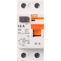 Устройство защитного отключения TDM ELECTRIC ВД1-63 2Р 16А 30мА SQ0203-0004