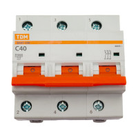 Автоматический выключатель TDM ELECTRIC ВА47-100 3Р 40А 10кА С SQ0207-0073