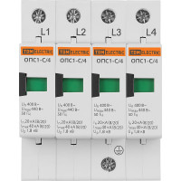 Разрядник TDM ELECTRIC ОПС1-C 4Р 20kA 400B 40kA SQ0201-0008
