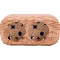 Розеточная колодка, 2 гнезда, сосна TDM ELECTRIC SQ1806-0046