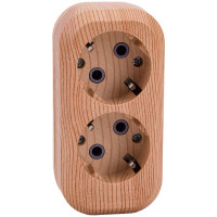 Розеточная колодка, 2 гнезда, сосна TDM ELECTRIC SQ1806-0046