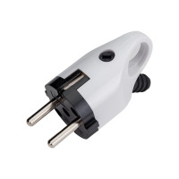 Угловая вилка с ушком, белая TDM ELECTRIC SQ1806-0005