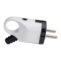 Угловая вилка с ушком, белая TDM ELECTRIC SQ1806-0005