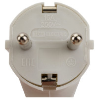 Угловая вилка, белая TDM ELECTRIC SQ1806-0007