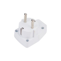 Угловая вилкаTDM ELECTRIC с/з, с выключателем, белая 16А 250В SQ1806-0009