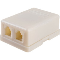 Телефонная розетка TDM ELECTRIC 2x6Р-4С SQ1809-0002