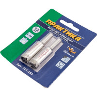 Коронка алмазная по стеклу и керамике (2 шт; 12 мм) ПРАКТИКА 777-253