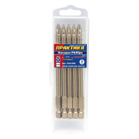 Бита PH-2 Tin Эксперт (5 шт; 110 мм) ПРАКТИКА 034-939