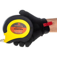 Рулетка SANTOOL 20м x 10 мм со стальной лентой в обрезиненном закрытом корпусе 050104-020