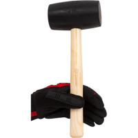 Резиновая киянка TOPEX с деревянной рукояткой 72 мм, 900 г 02A347