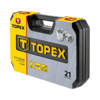 Головки сменные 21 шт. (1/2", CrV) TOPEX 38D642