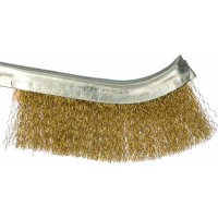 Металлическая щетка с пластмассовой красной ручкой SANTOOL 060102