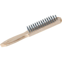 Шестирядная металлическая щетка с деревянной ручкой SANTOOL 060101-006