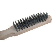 Шестирядная металлическая щетка с деревянной ручкой SANTOOL 060101-006