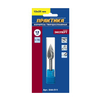 Фреза по металлу твердосплавная (12х25 мм; хвостовик 6 мм) ПРАКТИКА 644-511