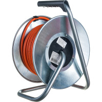 Силовой удлинитель на металлической катушке LUX К4-Е-30 30м 4 розетки с з/к 4606400419426