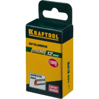 Скобы для степлера KRAFTOOL тип 140 (G/11/57) , калибр 20GA, 12мм, 1000шт 31680-12
