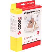 Мешки-пылесборники оригинальные бумажные OZONE (4 шт.) для Bosch/Siemens Typ P P-06
