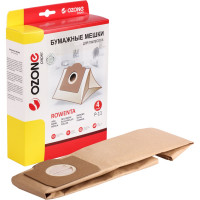 Мешки-пылесборники оригинальные бумажные OZONE (4 шт.) тип Rowenta ZR 815 Multicraft P-11
