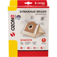 Мешки-пылесборники оригинальные бумажные OZONE (4 шт.) тип Rowenta ZR 815 Multicraft P-11