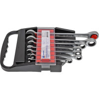 Набор комбинированных трещоточных ключей 8-19мм, 7шт МАСТАК 0213-07H