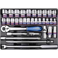 Набор торцевых головок KING TONY 1/2 33 предмета 9-4333MR03