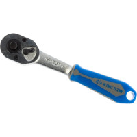 Трещотка KING TONY 1/4", 134 мм, 24 зубца, флажковая с кнопкой, фиксатор 2771-55G