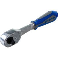 Трещотка KING TONY 1/4", 134 мм, 24 зубца, флажковая с кнопкой, фиксатор 2771-55G