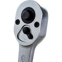 Трещотка KING TONY 1/4", 134 мм, 24 зубца, флажковая с кнопкой, фиксатор 2771-55G