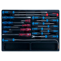 Набор отверток, съемник клипс и гибкий магнит 19шт KING TONY 9-31919MR