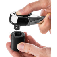 Трещотка для торцовых головок Сr-V сталь, 72 зубца, цельнометаллическая, 1/2" KRAFTOOL 27793-1/2_z02