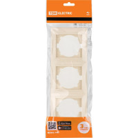 Трехпостовая вертикальная рамка, слоновая кость TDM ELECTRIC Лама SQ1815-0134