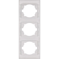 Рамка 3-х постовая вертикальная TDM ELECTRIC серебристый металлик, серия "Лама" SQ1815-0234