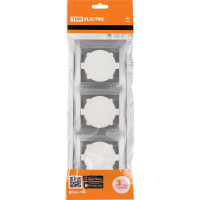 Рамка 3-х постовая вертикальная TDM ELECTRIC серебристый металлик, серия "Лама" SQ1815-0234