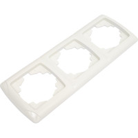 Рамка 3-х постовая горизонтальная белая серия "Онега" TDM ELECTRIC SQ1805-0025