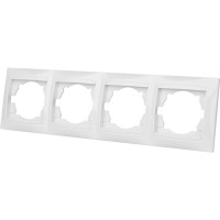 Четырехпостовая горизонтальная белая рамка TDM ELECTRIC Лама SQ1815-0032