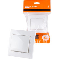 Одноклавишный выключатель TDM ELECTRIC 10А белый Таймыр SQ1814-0001