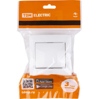 Одноклавишный выключатель TDM ELECTRIC 10А белый Таймыр SQ1814-0001